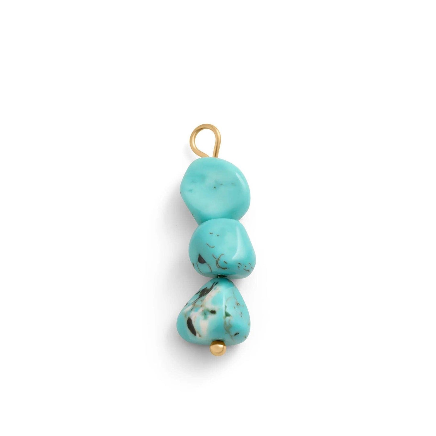 Triple Turquoise Stone Charm