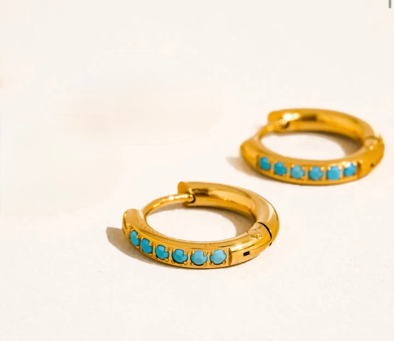 Turquoise Hoops