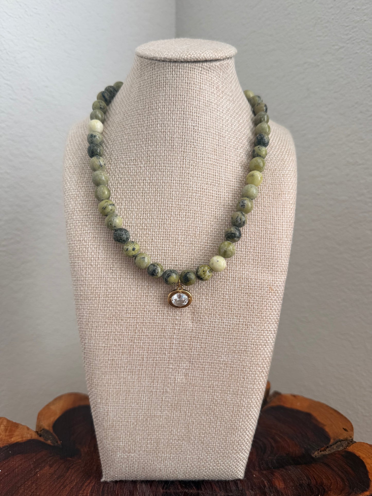 Dark Marble Pendant Necklace