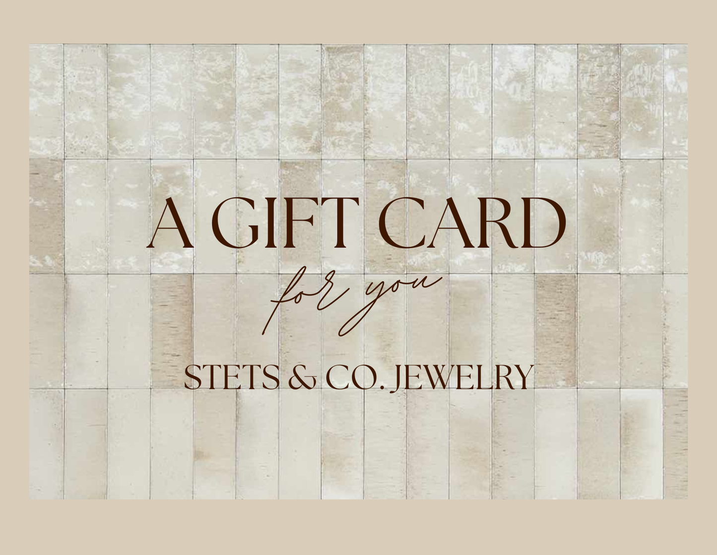 Stets & Co. Jewelry Gift Card