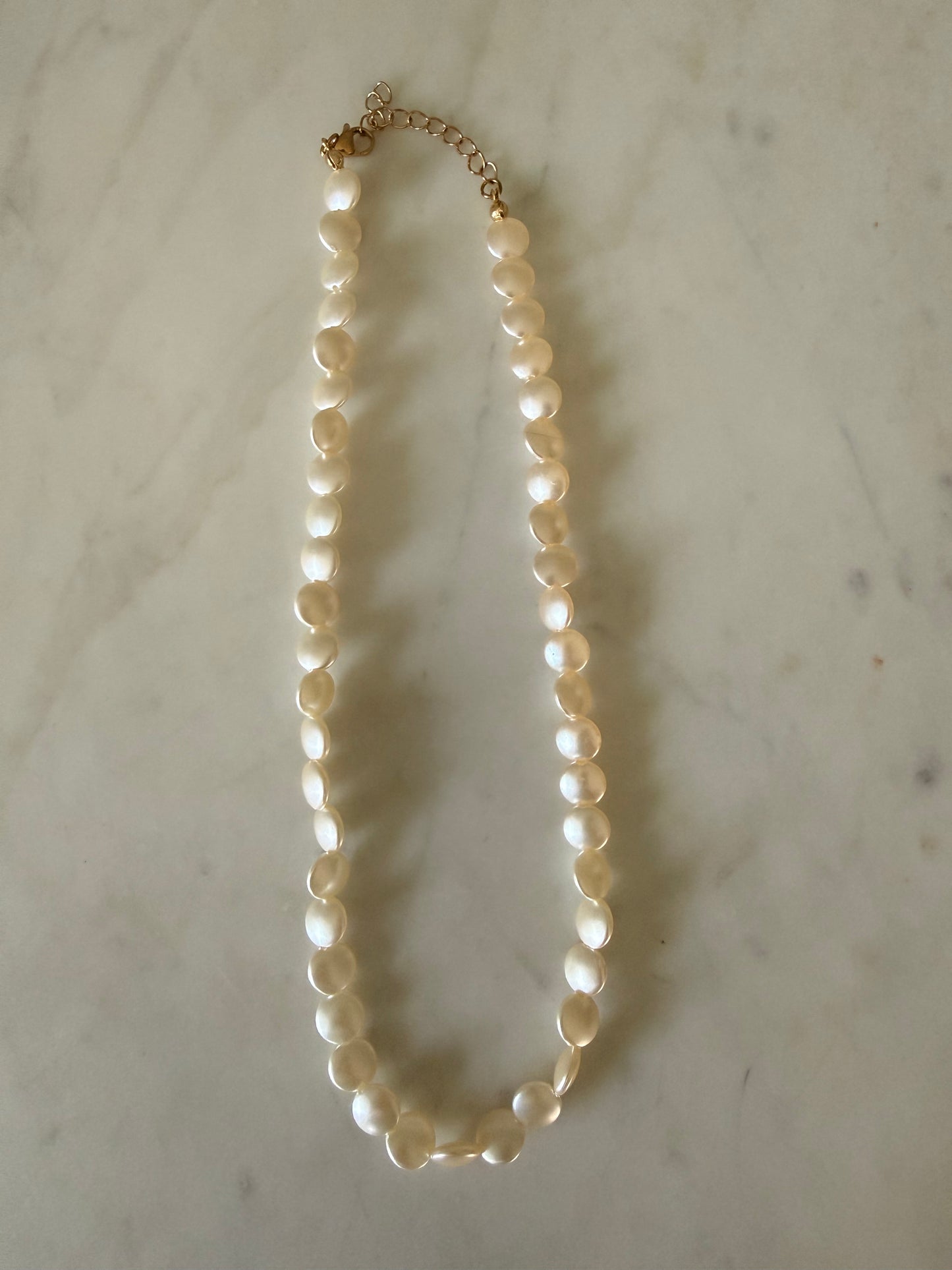 Circle Pearl Necklace