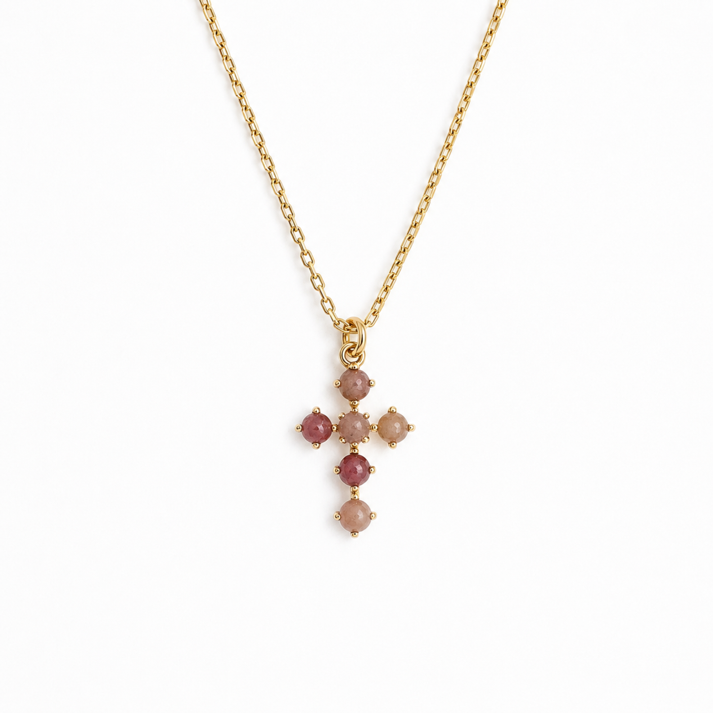 Stone Cross Necklace