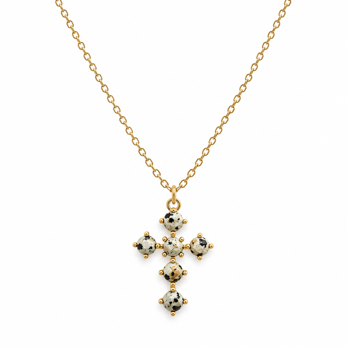 Stone Cross Necklace