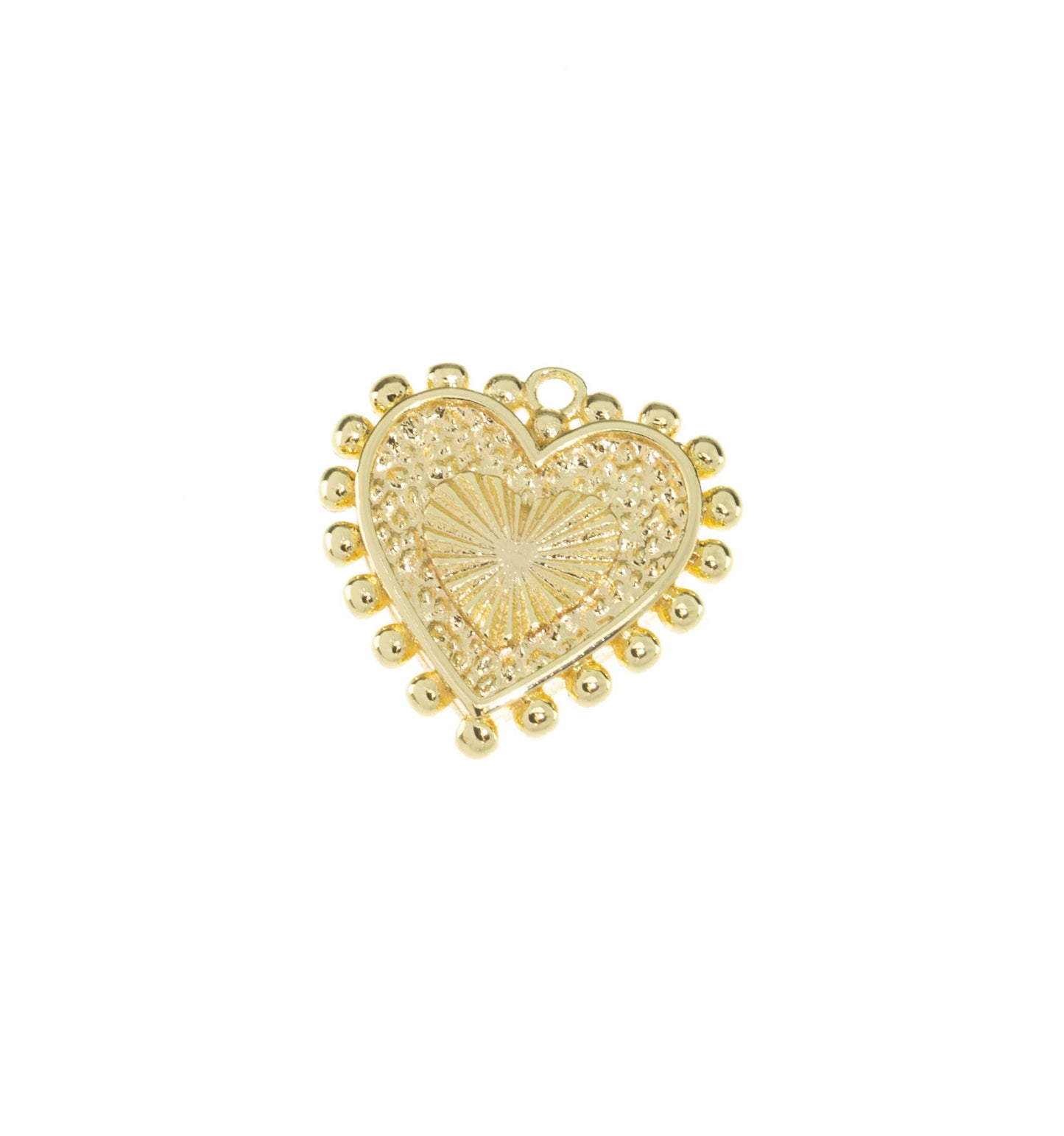 Gold Hammered Heart