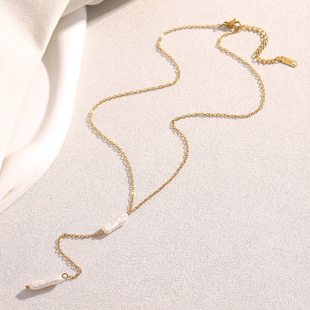Pearl Lariat Necklace