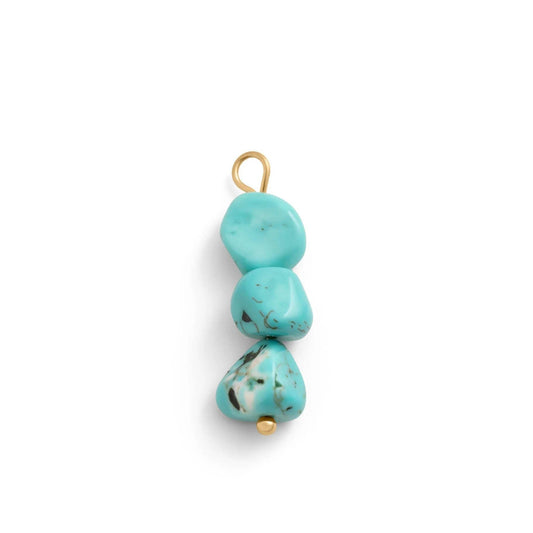Triple Turquoise Stone Charm