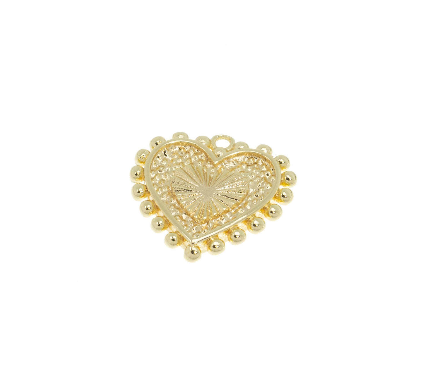 Gold Hammered Heart