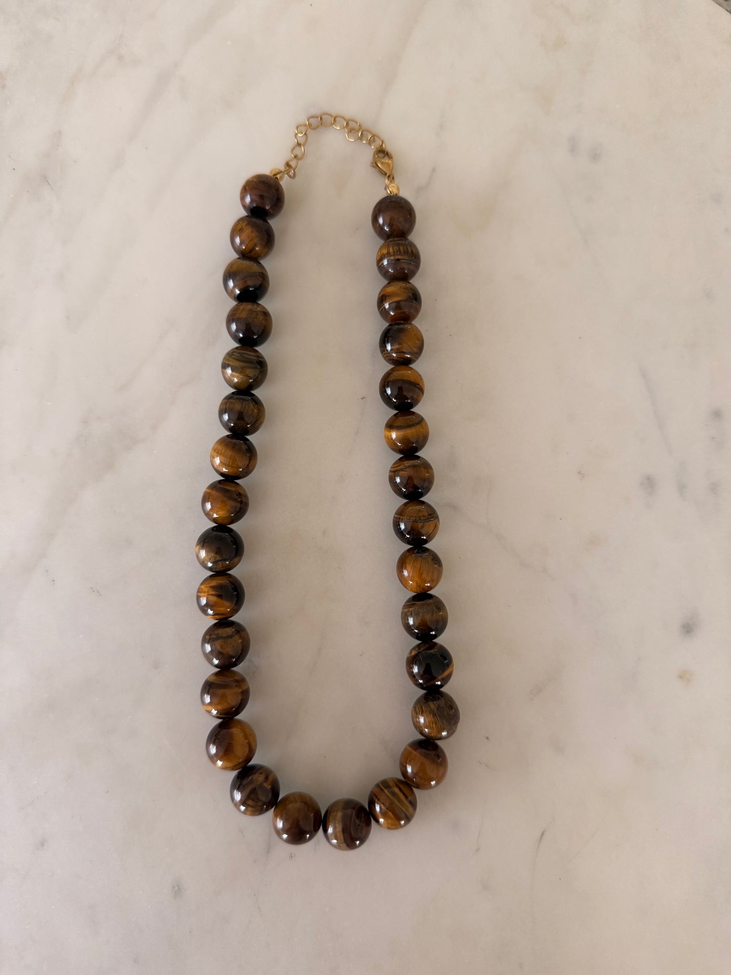 The Large Tiger’s Eye Necklace