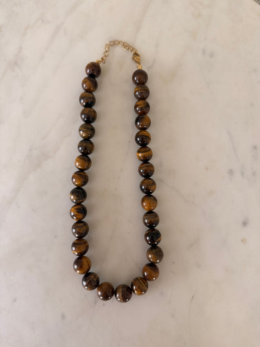 The Large Tiger’s Eye Necklace