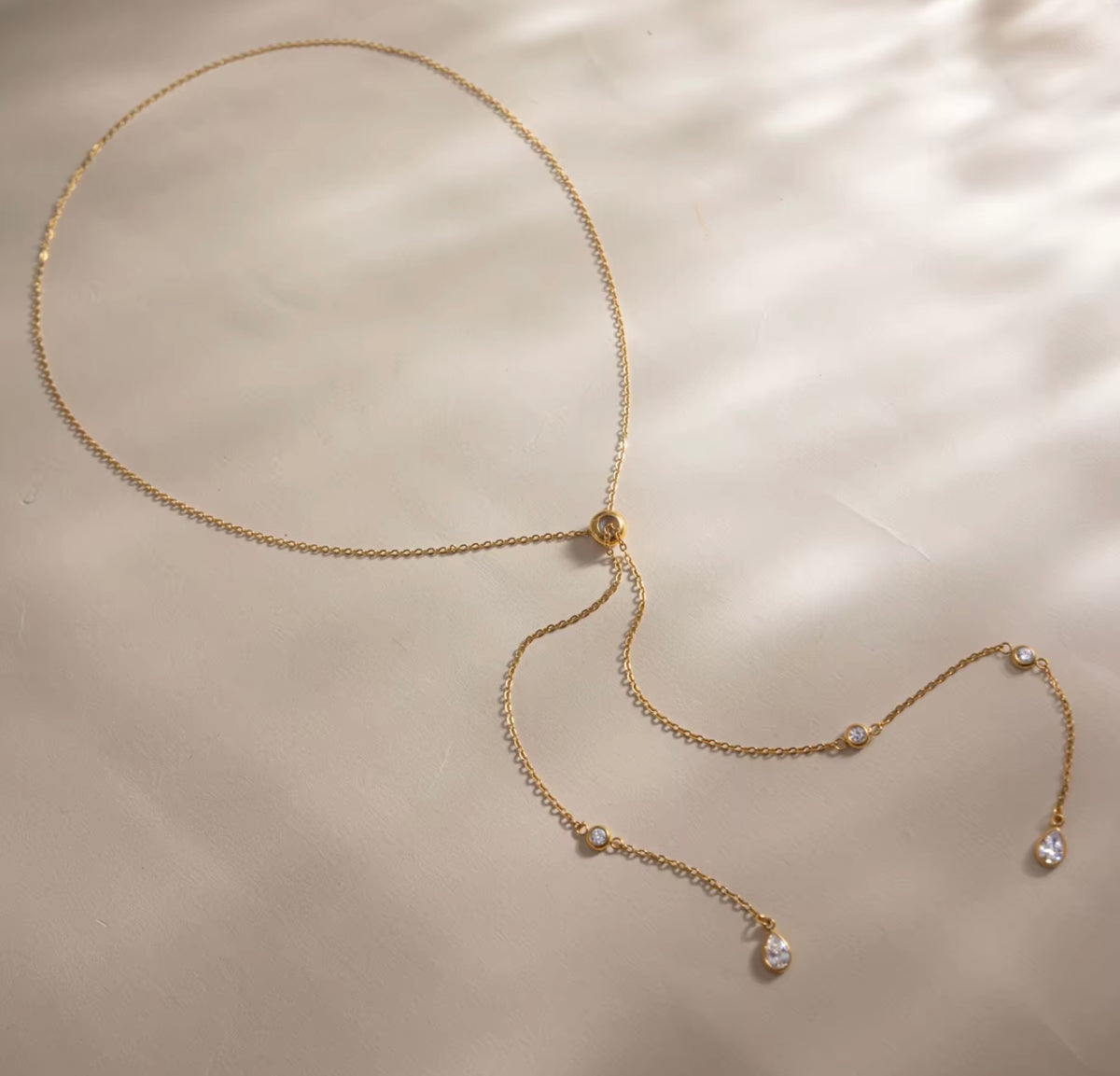 Bezel Drop Necklace