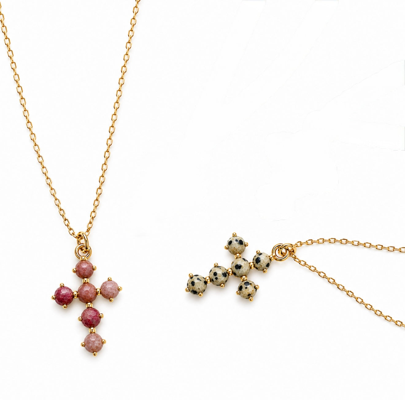 Stone Cross Necklace