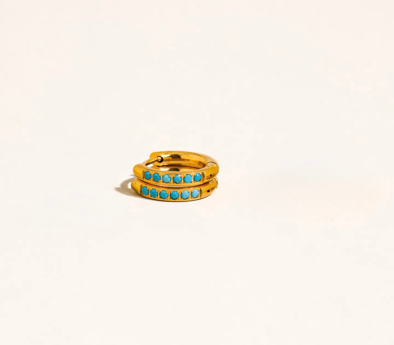 Turquoise Hoops