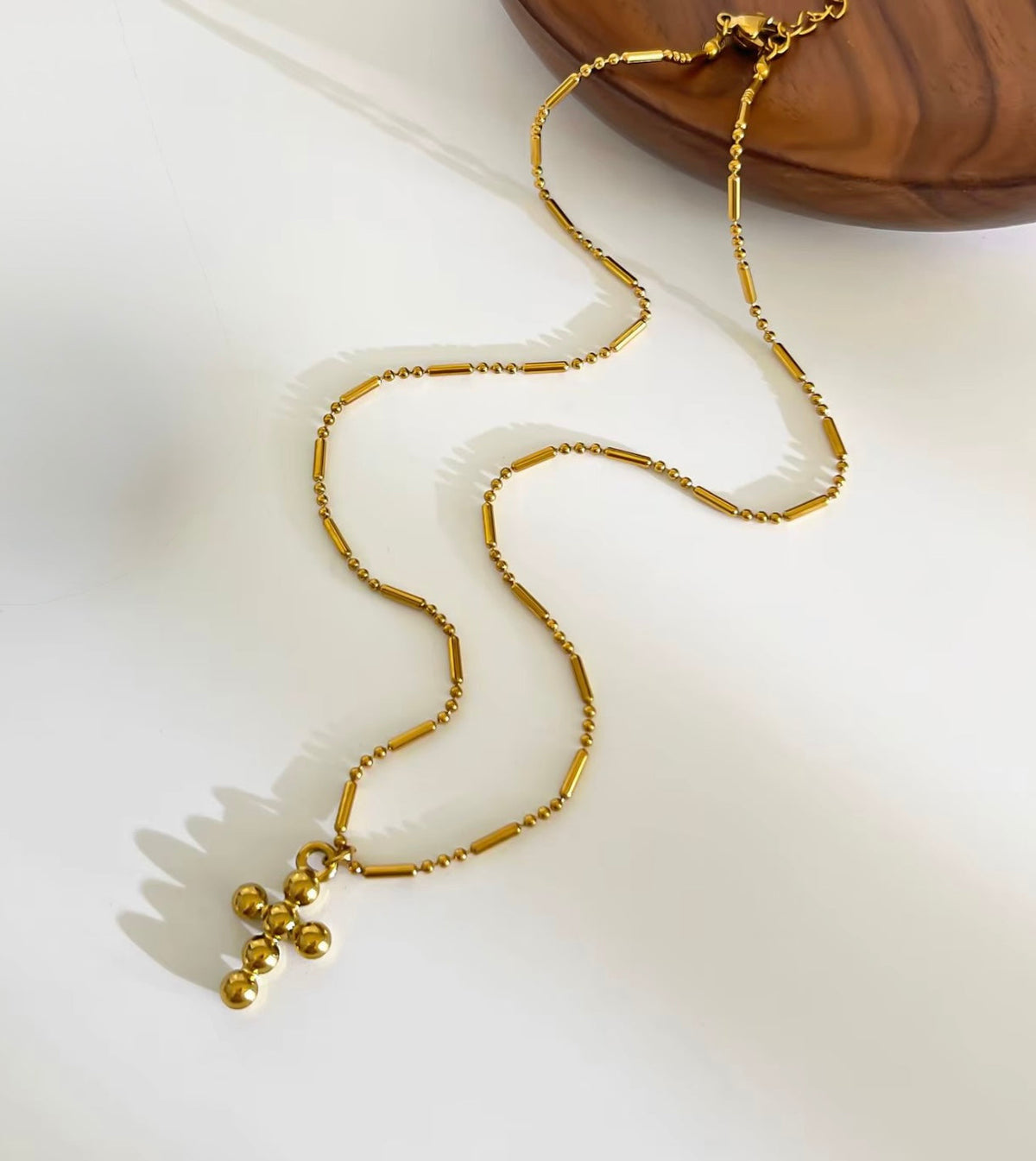 Bubble Cross Necklace