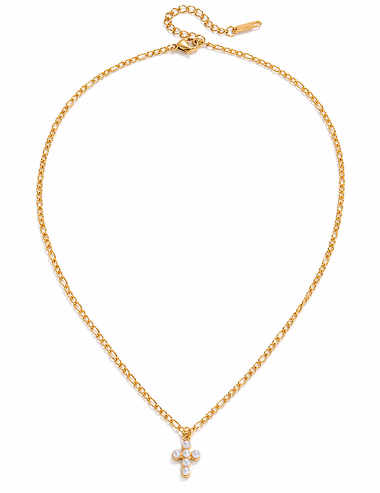 Pearl Cross Necklace