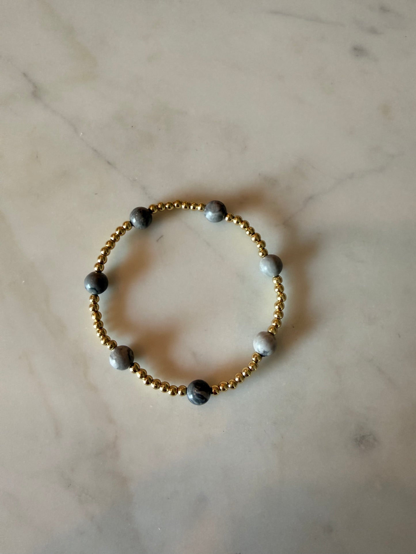 Charcoal Beaded Bracelet