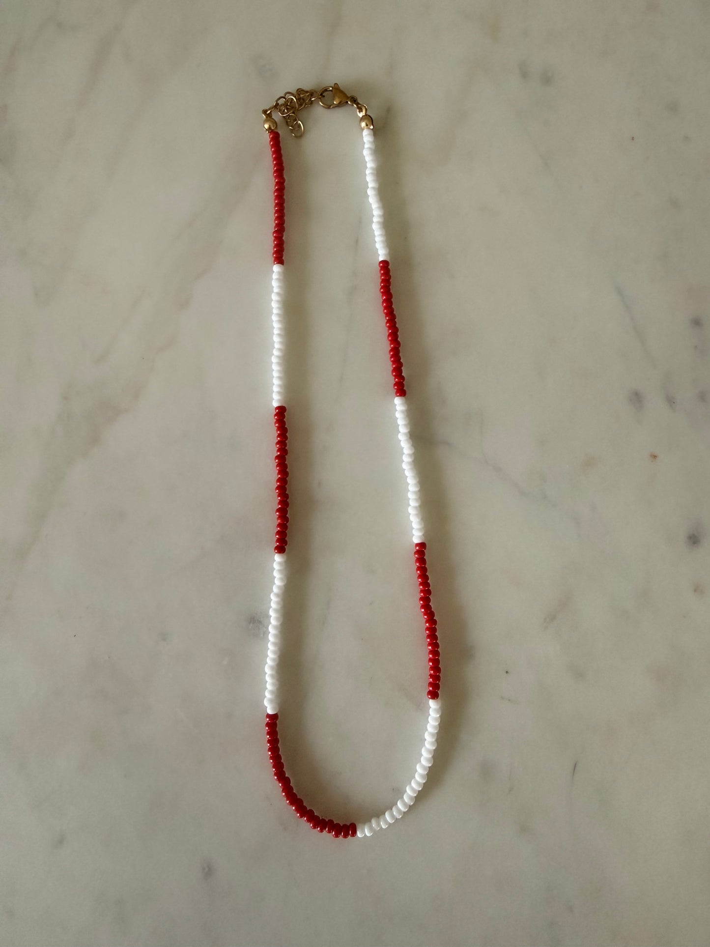 Red & White Necklace