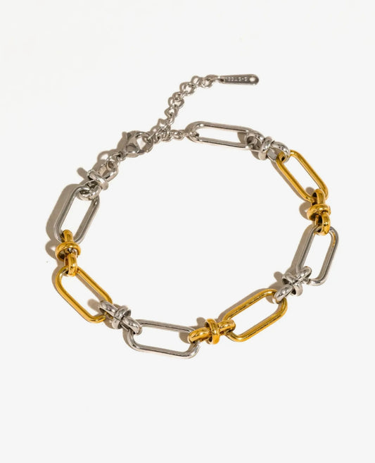 Lee- Two-toned Chained Bracelet